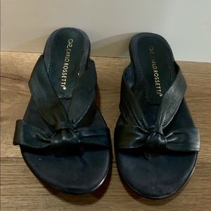 Carlo Rossetti black leather sandals size 9
